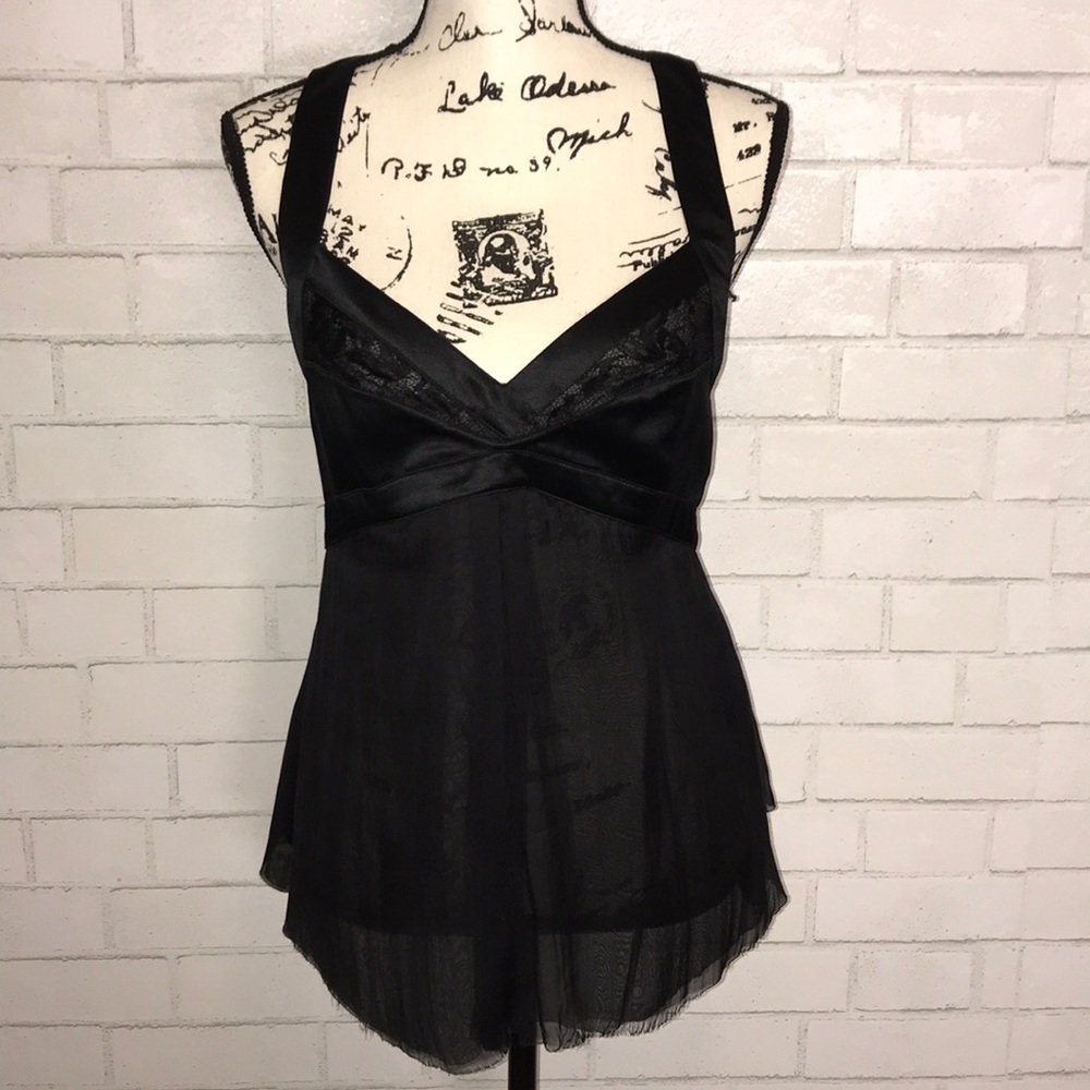 Ya-Ya silk & lace sheer blouse